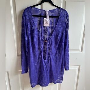 Savage X Fenty Purple Lace Sheer Lingerie Dress Size 3X